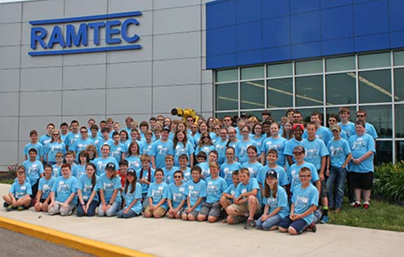 Summer RAMTEC Vex Robotics Camp Participants. The Future Workforce of Ohio!